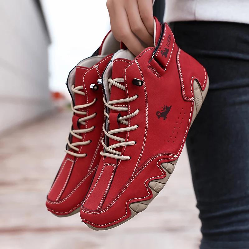 Leder Freizeitschuhe Sneakers für Herren Mode Outdoor Walking Halbschuhe Bequeme Schuhe Luxus Mann Stiefel Neu In