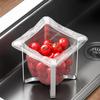 Stainless Steel Foldable Trash Bag Holder - Kitchen Countertop Garbage Bag Stand & Organizer