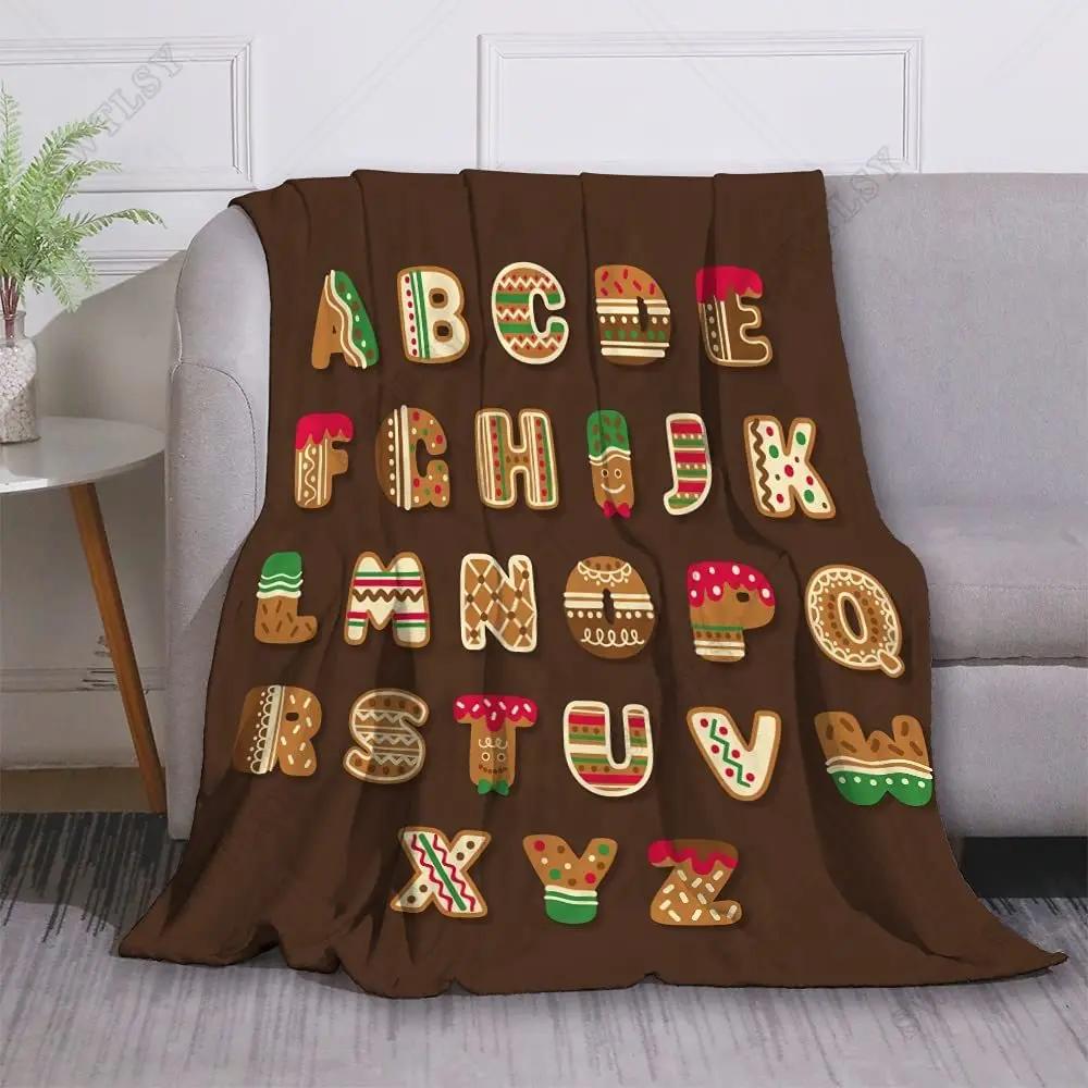 Alphabet Lore Flannel Throw Blanket Anime Cartoon Super Soft Micro Suitable for Sofa Living Room Throws All Season Lightweight