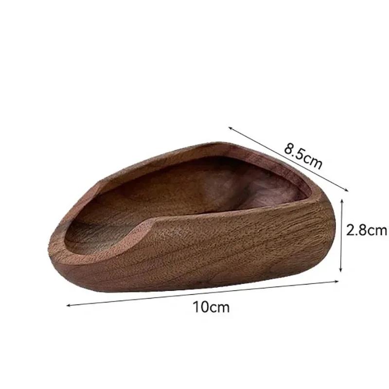 Wooden Coffee Bean Bowl Solid Wood Coffee Bean Measuring Container Espresso Dosing Cup Tea Leaf Display Tray Coffee Accessories