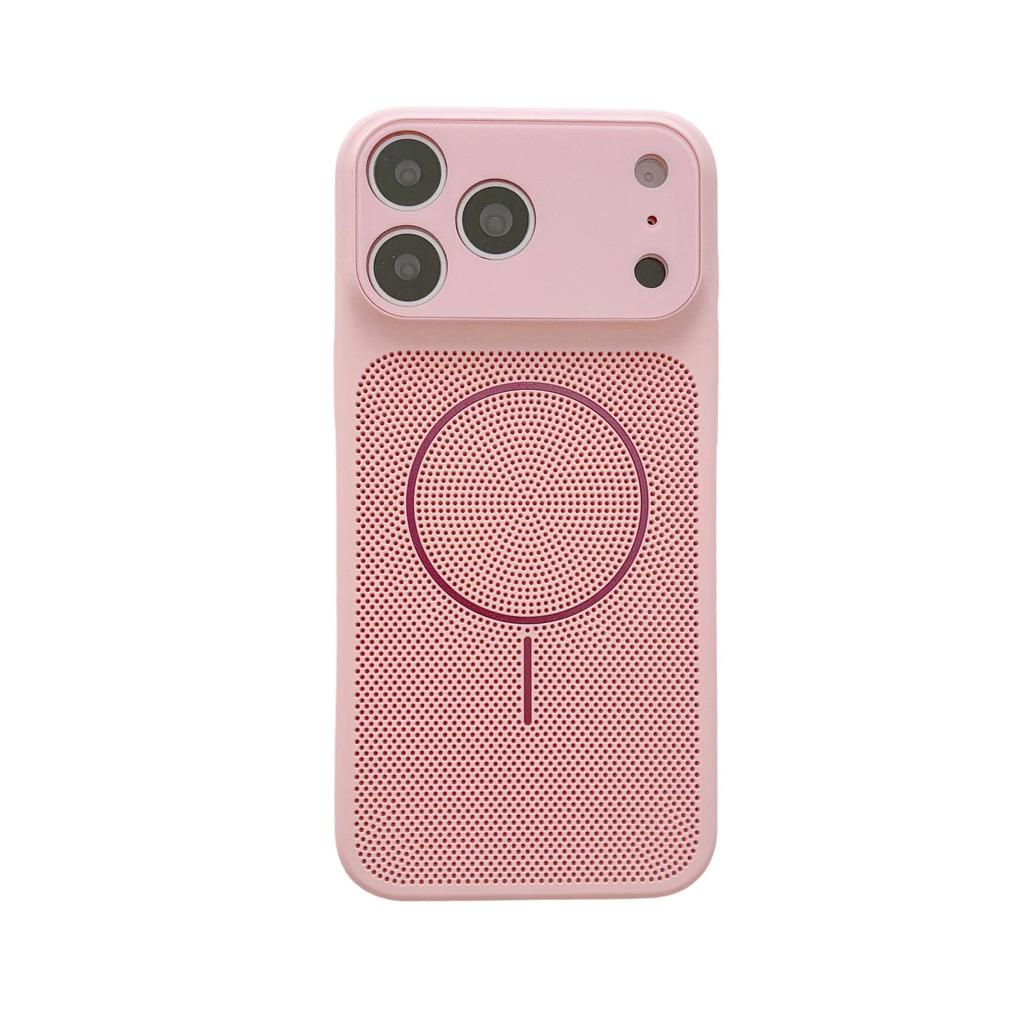 Summer heat dissipation magnetic attraction is suitable for second change iPhone17promax mobile phone case Apple 16 anti-drop PC matte cover 15