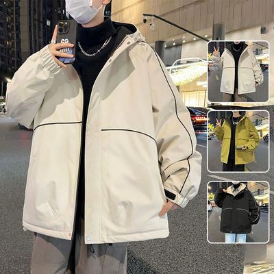 Gepolsterte Kleidung Herren Herbst und Winter Neu Übergröße Herrenbekleidung Locker Warme Baumwollkleidung Kapuzenjacke