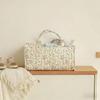 Floral Diaper Organizer Basket Practical Design For Neatly Storing Infant Supplies Diaper Basket Basket