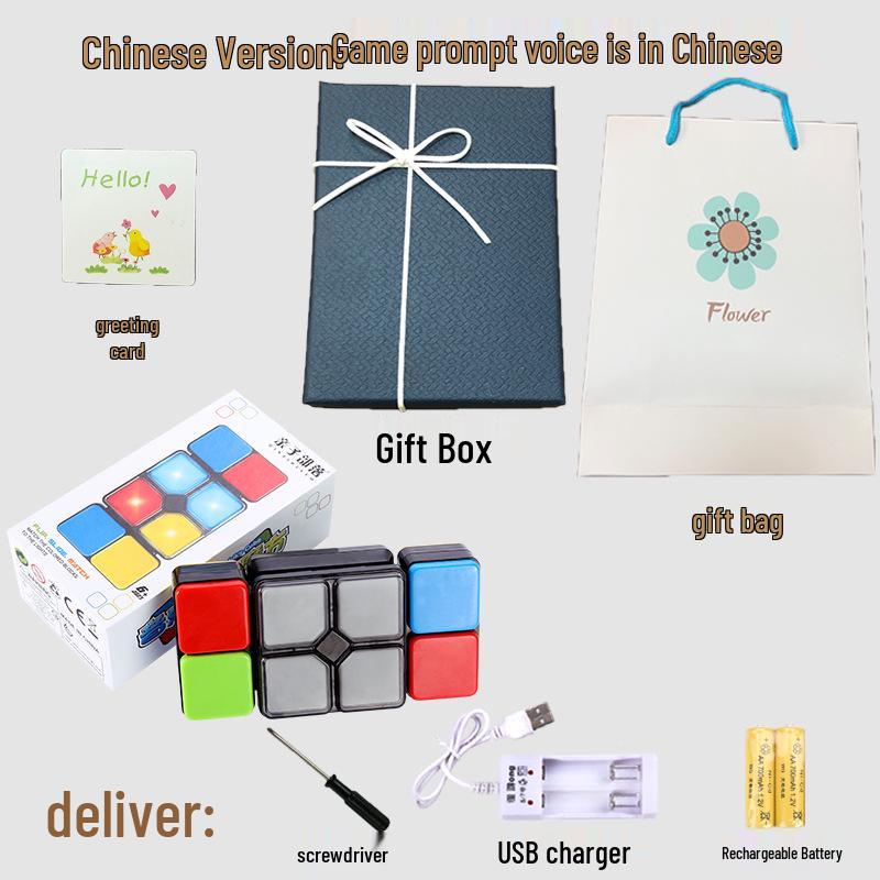 Interactive Music & Light Educational Cube for Children, Ages 3+ | Intelligent Game Toy with Changeable Sounds