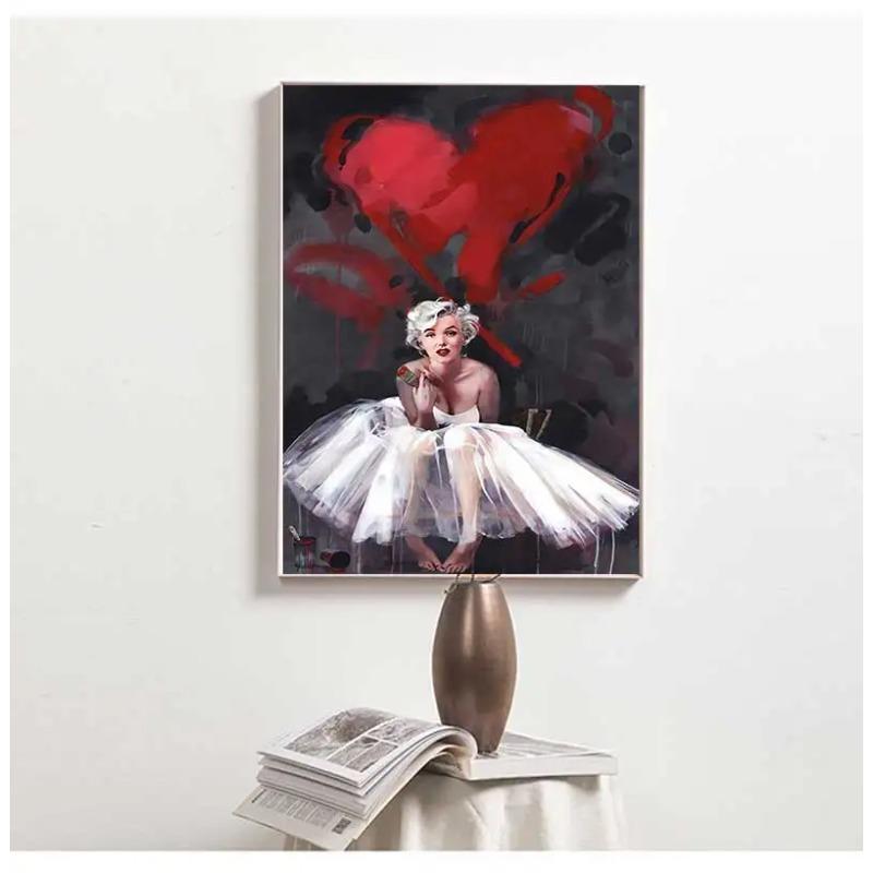 Modular Pictures Ballet Posters and Prints Dance Girl Canvas Painting Home Wall Decor HD Printed Elegant Dancing Ballerina