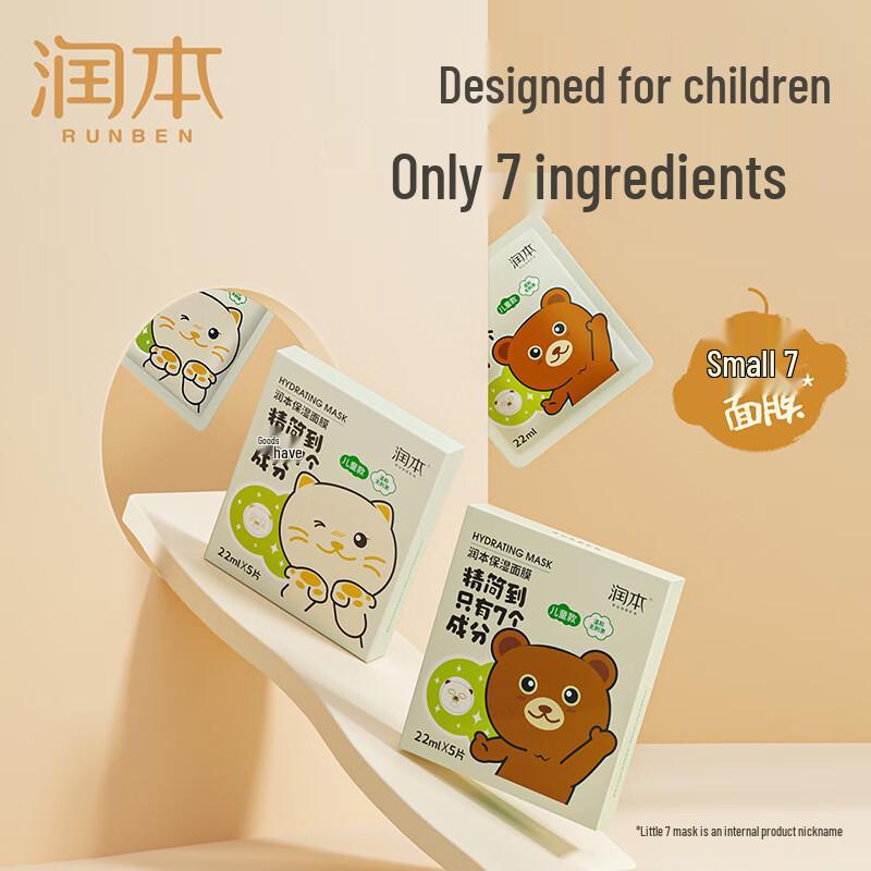 RUNBEN Children's Hydrating & Soothing Face Masks