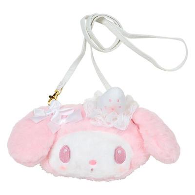 Bolsa Sacoche de Pelúcia Sanrio My Melody (Hora do Chá de Morango Branco) Japão NOVO