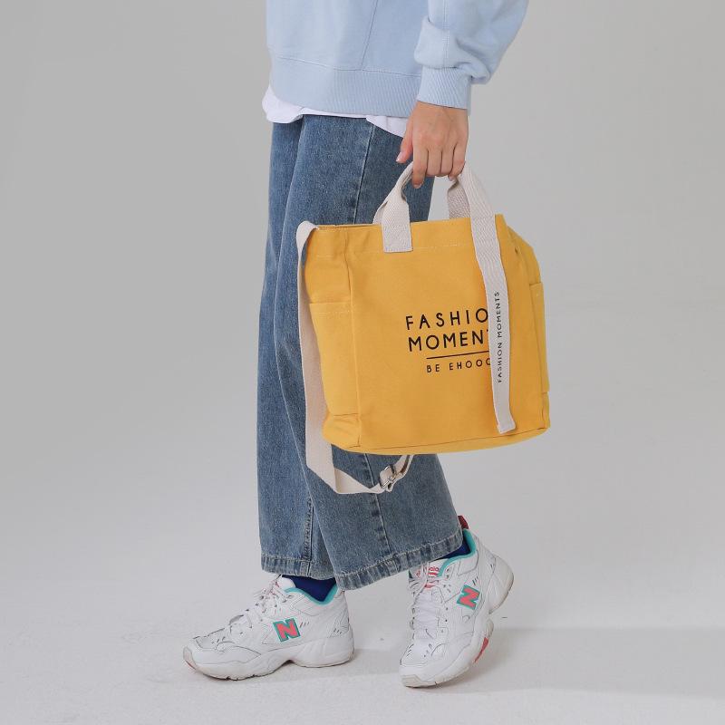 Korean Canvas Messenger Bag for Women - Large Capacity 2025 College Backpack