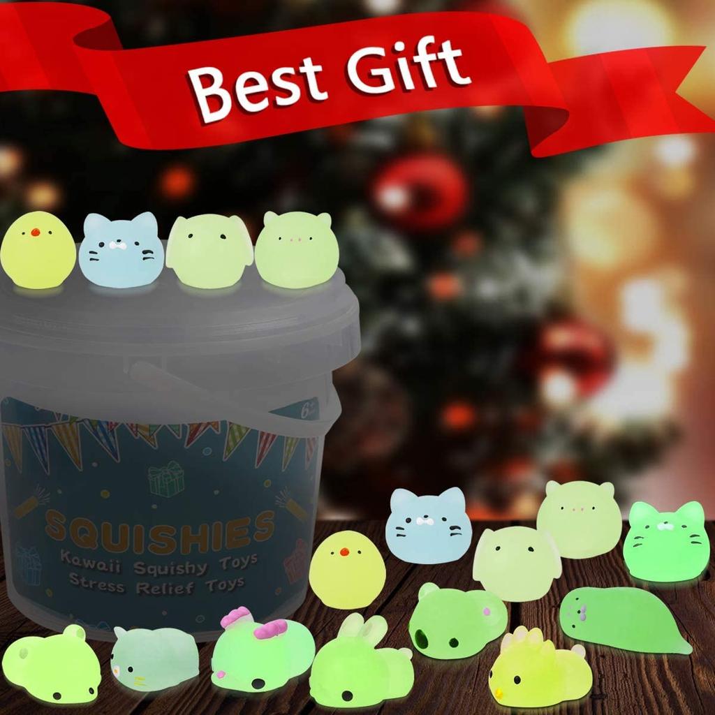 High-Quality 12Pcs High-Quality Luminous High-Quality Mochi High-Quality Squishies, High-Quality Mochi High-Quality Squishy High-Quality Animals