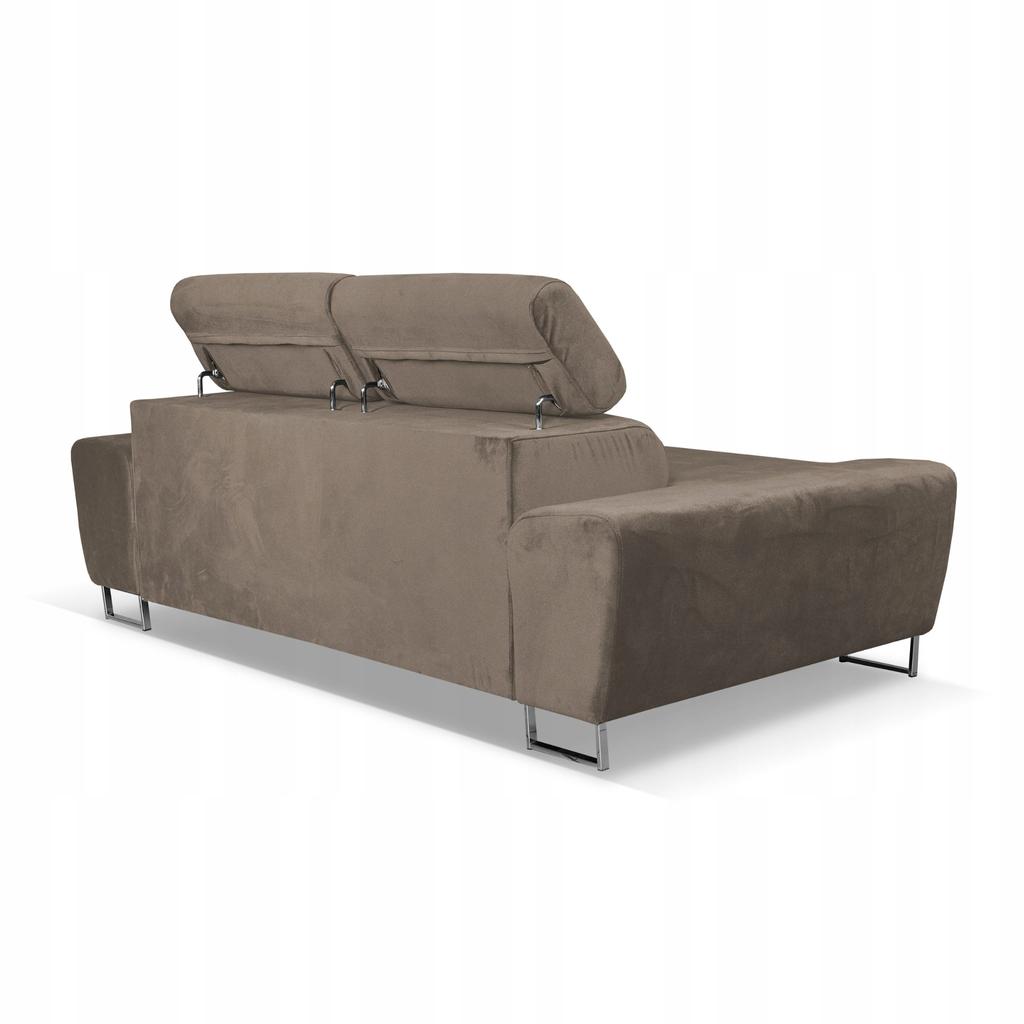 Sofa Couch Bosso Living Room Family Furniture Brown Velvet Reg Headrest