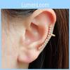 Stylish Alloy Ear Cuffs With Water Diamond Accents For Travel And Celebrations