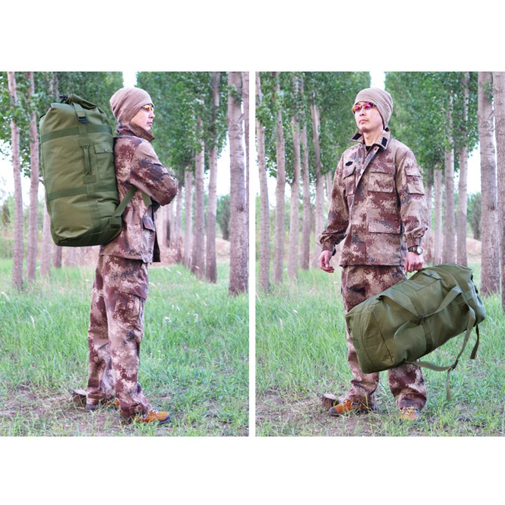 80L taktický kempingový batoh pro muže, turistická taška, venkovní sportovní cestovní vědro, kulatý trekkingový batoh pro muže, cestovní trekkingové tašky