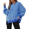 Multi-color Striped Round Neck Casual Sweatshirt