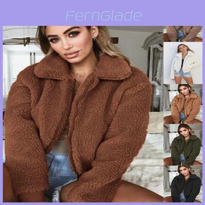 Gemütliche und modische Damen warme Teddybär-Taschen flauschige Fleece-Pelzjacke Mantel