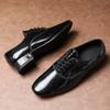 Leather Latin Dance Shoes for Men Soft Rubber Sole Modern International Standard Dancing Shoes Heeled 3cm