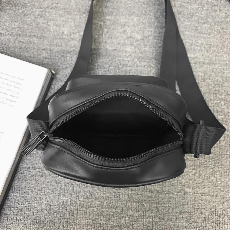 Trendy brand messenger bag men's backpack new trendy ins casual men's bag trendy fashion PU texture shoulder bag