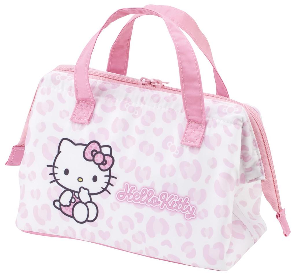 Skater Lunch Clasp Sanrio Hello Kitty Leopard Bag, Insulated, Closure, Women's, Print, Pink, KGA1-A