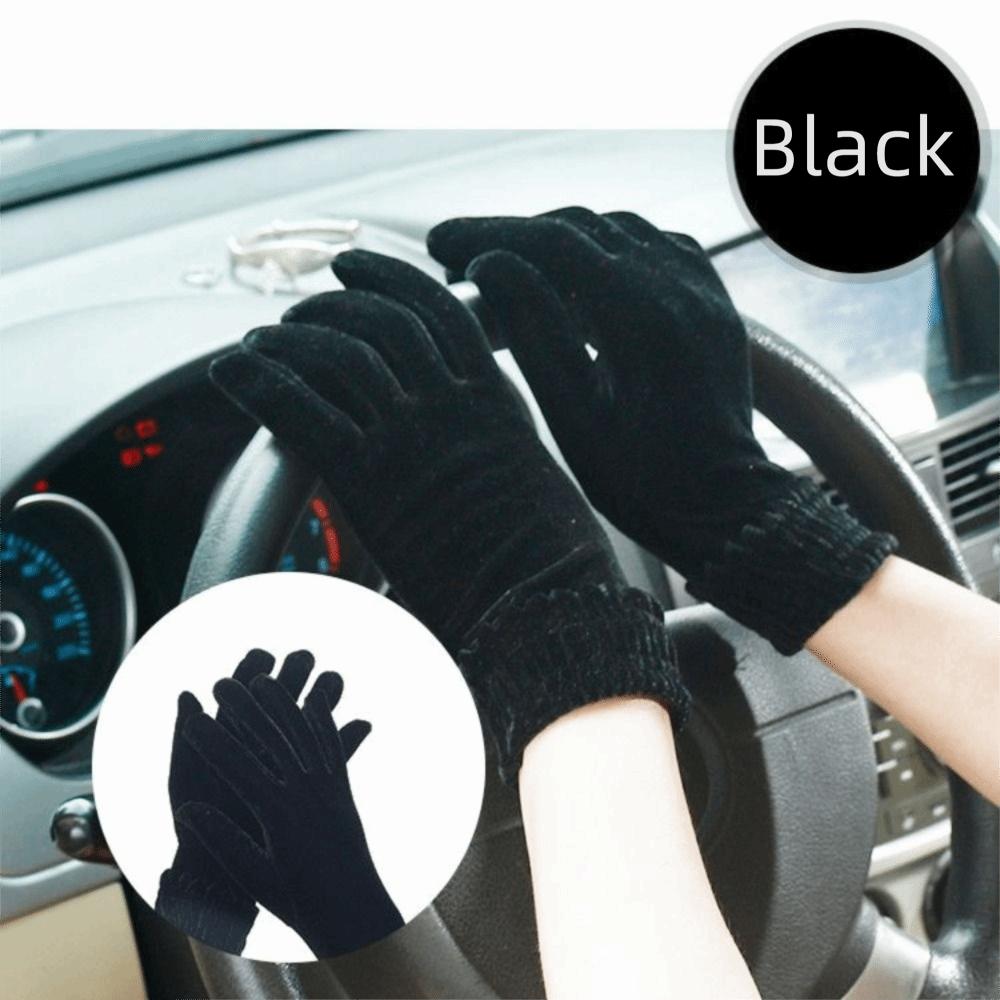 Velvet Gloves New Thick Velvet Gloves Solid Color Furry Warm Mitts Women Gloves Autumn Winter Full Finger Mittens Women Gloves