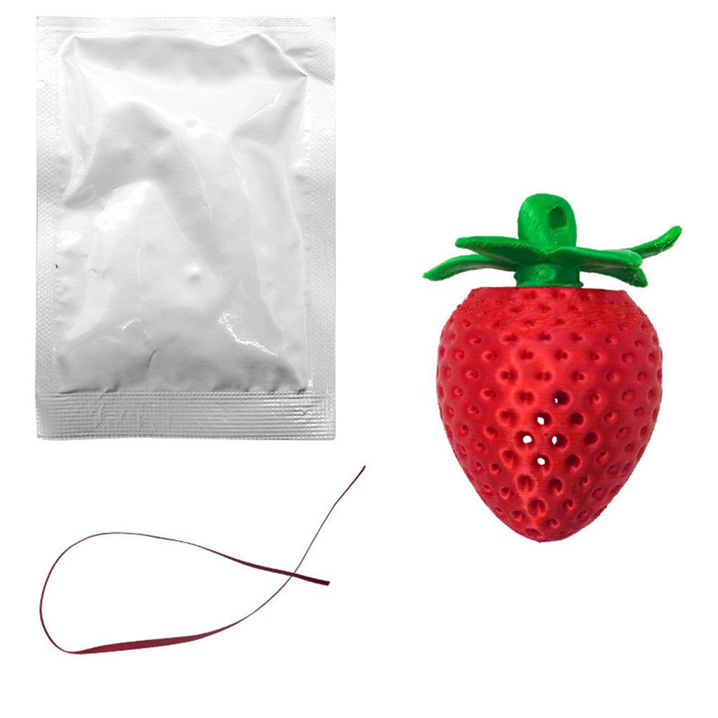 Car Strawberry Aromatherapy Container Car Perfume Pendant Ornament Long-Lasting Freshener