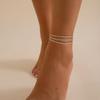 Simple handmade anklet multi-layer foot chain fringed foot jewelry accessories for women