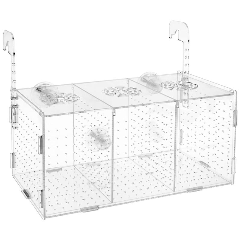 

HHO-Fish Breeder Box Acrylic Clear Non-Slip Multifunctional Aquarium Incubator Fish Tank Isolation Box прозорий