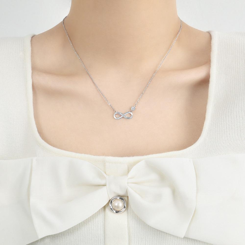 Love Infinity Necklace Minimalist Mobius Endless Symbol Pendant for Women Men