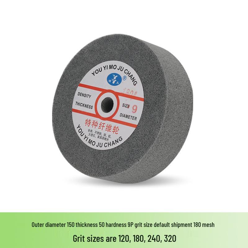 Nylon Fiber Polishing Wheel for Metal & Stainless Steel - Compatible with Electric Motor Grinders, Sizes 150/200/300