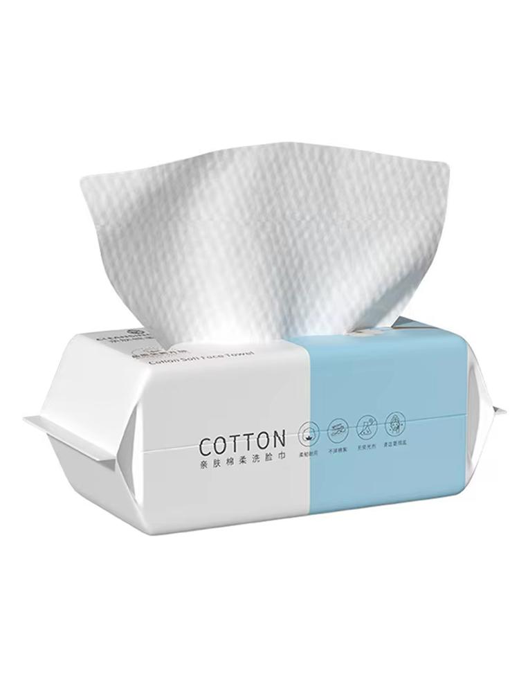 Extra Thick Disposable Facial Towels - Gentle and Absorbent Cotton Makeup Remover Wipes 15x20cm