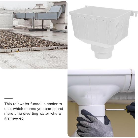 Gutter Downspout Adapter Downspout Drainage Connector Rainwater Gutter Rainwater Diverter for Outdoor Downpipe Gutter Accessory