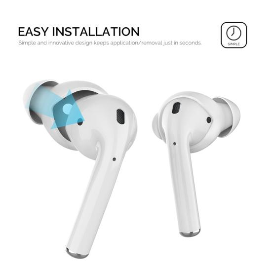 3 Pairs Silicone In-Ear Earbuds Cover Eartips with Storage Box for Air-Pods 1 2