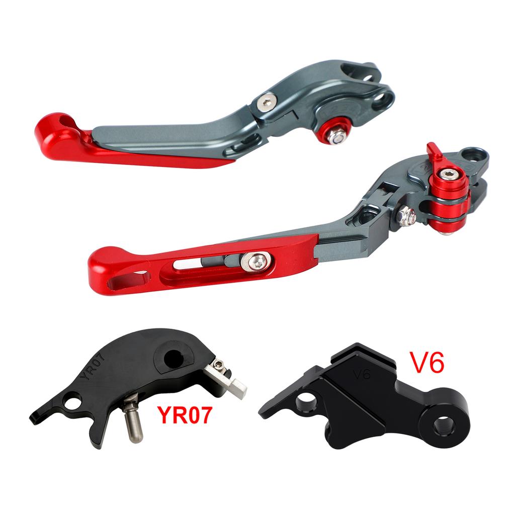 Regulowana dźwignia sprzęgła i hamulca pasuje do YAMAHA XSR900 XSR900GP MT-09 24-25 Czerwona