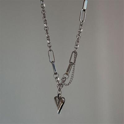 925 כסף סטרלינג שרשרת שרשרת תליון קסם לב לב תכשיטי מסיבת בנות תכשיטי קולר Dz802