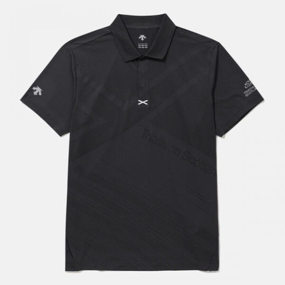

DescenTe ShorT Sleeve Tee Cqk Sq221ips43 Blk Sco Graphic Polo T shirT Blac 100