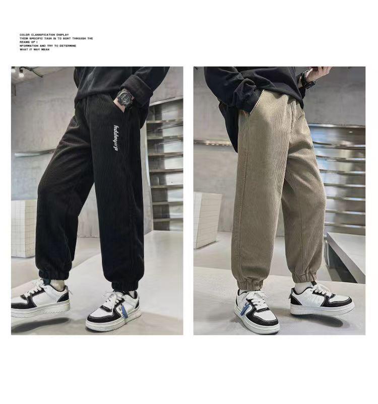 2024 Boys' Autumn Sweatpants: Trendy Spring/Fall Style for Children's Sporty Wear