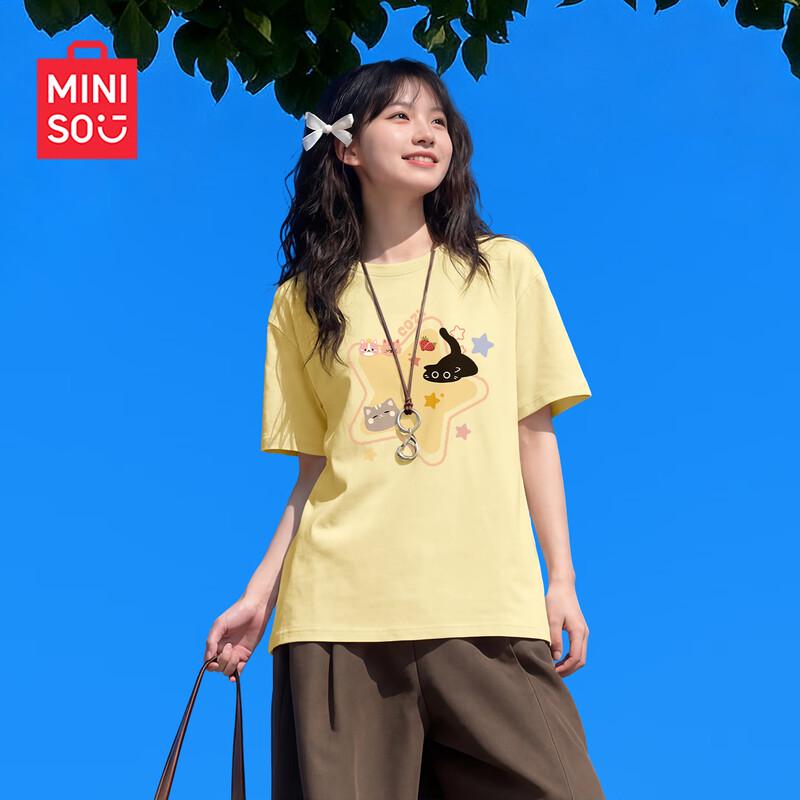 MINISO Women s Moisture-Wicking Cotton T-Shirt S