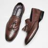 Fashion Fashion Gentlemen Versatile Men's Leather Shoes High-quality Genuine Leather Tassel Loafers High-end Business Party Casual Shoes