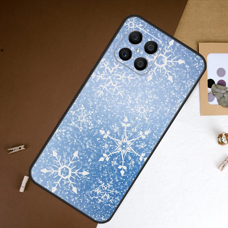 Snow Snowflake Winter Phone Case For Honor 90 Lite 50 70 Magic 5 6 Pro 8X X6 X7 X8 X9 X8a X7a X6a X9b X9a Cover
