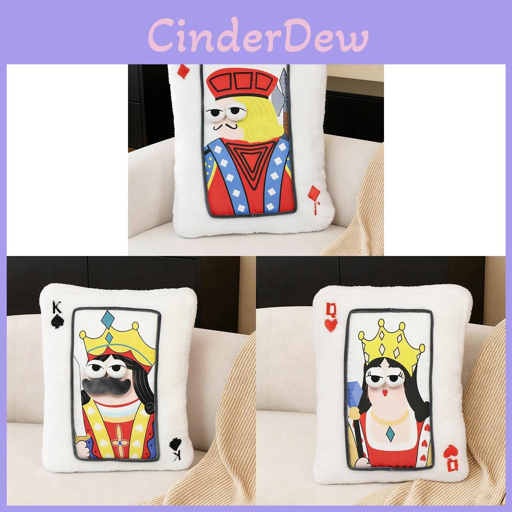 Plush Embroidered Playing Card Pillow Cushion Gift For Friends And Kids