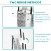 30-Layer Mobile Easel Drying Rack with Wheels Dual-Purpose Drying Rack Multi-Function Storage Rack for School Classroom Studio