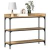 Console Table with Shelf Artisan Oak Finish 100 x 30 x 80 cm