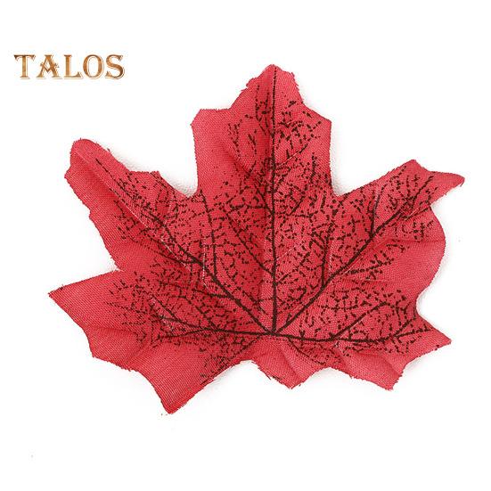 

50 шт. искусственный кленовый лист реалистичная ткань осенние листья для дома и улицы Хэллоуин осень урожай День благодарения фестиваль свадебное украшение вечеринка темно-красного