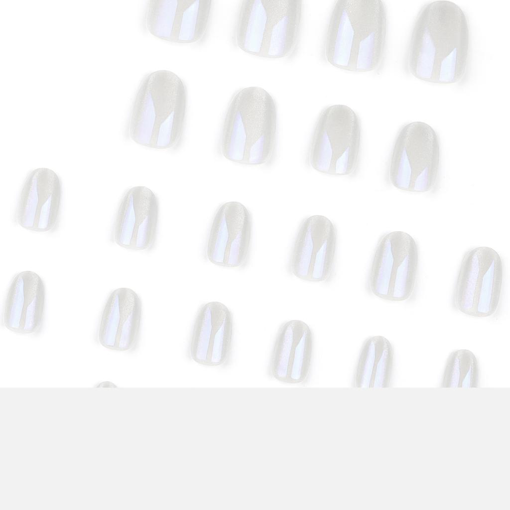 Simple Aurora Cat's Eye Nail Art Explosive Nail Solid Color Nail Film Press On Nails