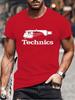 Summer Men's Fashion Tee Clothing Hip Hop Technics Headphone Graphic Tee Shirt Men Casual Streetwear Funny Printed Tops T-shirt