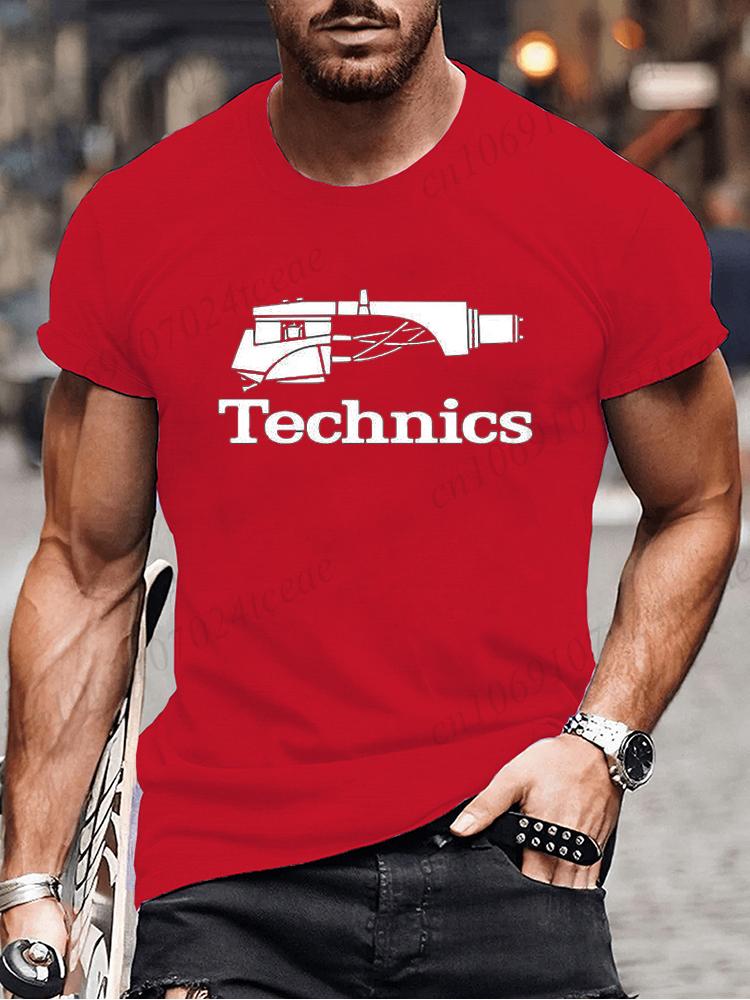 Summer Men's Fashion Tee Clothing Hip Hop Technics Headphone Graphic Tee Shirt Men Casual Streetwear Funny Printed Tops T-shirt