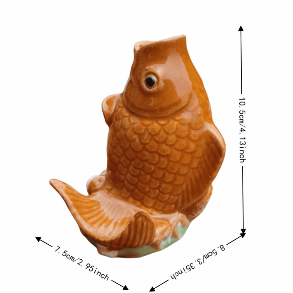 Ceramic Fountain Nozzle Sprinkler Wear Resistant Ceramic Carp Fish Statue Yard Decoration