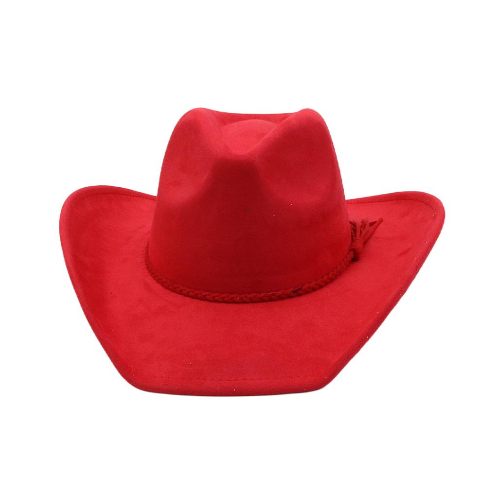 Suede 9.5cm Large Brim Classic Western Cowboy Fedora Hat Men's and Women's Cowboy Hats Fashion New Cowboy Hats