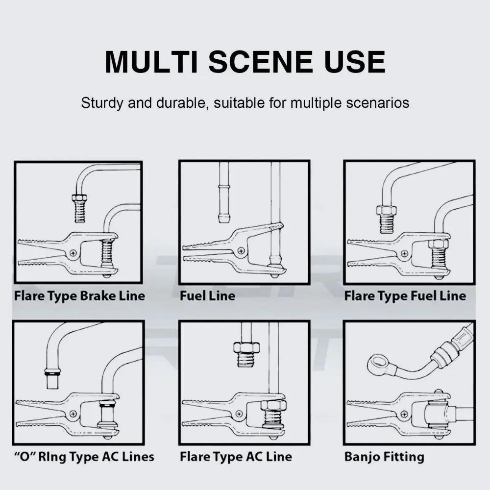 4Pcs Automotive Brake Fluid Lines Plugs Tool Sealing Clamp Joint Oil Pipe Clamp To Prevent Oil Leakage Lines Plugs Tool