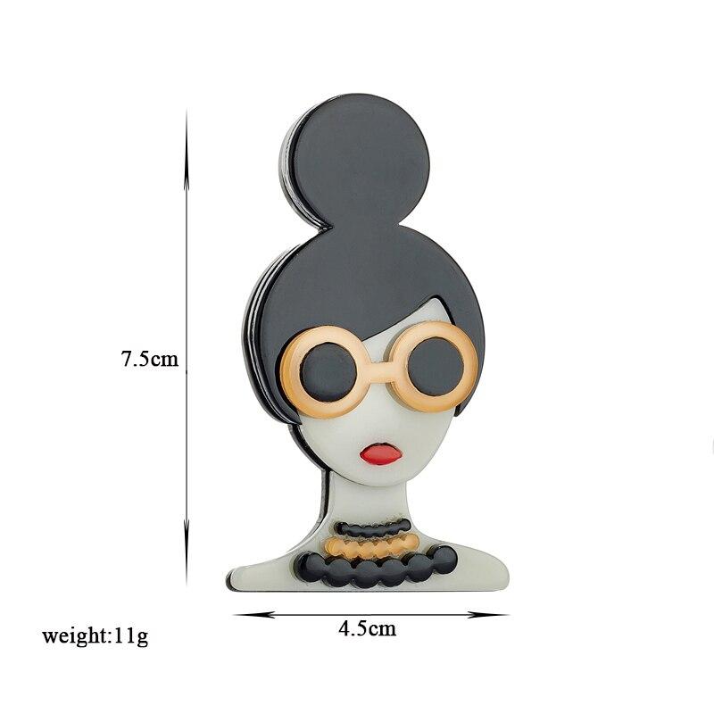 Blucome Broches de lunettes de soleil pour femmes, matériel acrylique élégant, cadeaux d'anniversaire simples, épingles, accessoire sur le sac à vêtements pour femmes