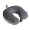U-Shaped Solid Color Foam Travel Neck Pillow with Logo Printing Option for Airplane and Office Nap Support