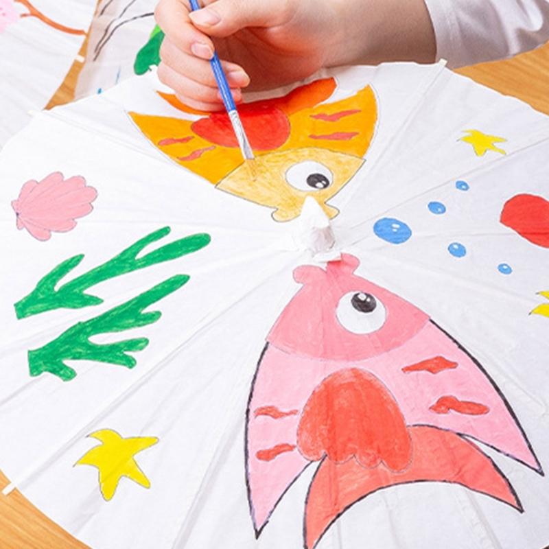 Unfinished Paper Umbrella Kids Craft For Painting Projects Environmentally Safe 4 Sizes Classroom Activity Use